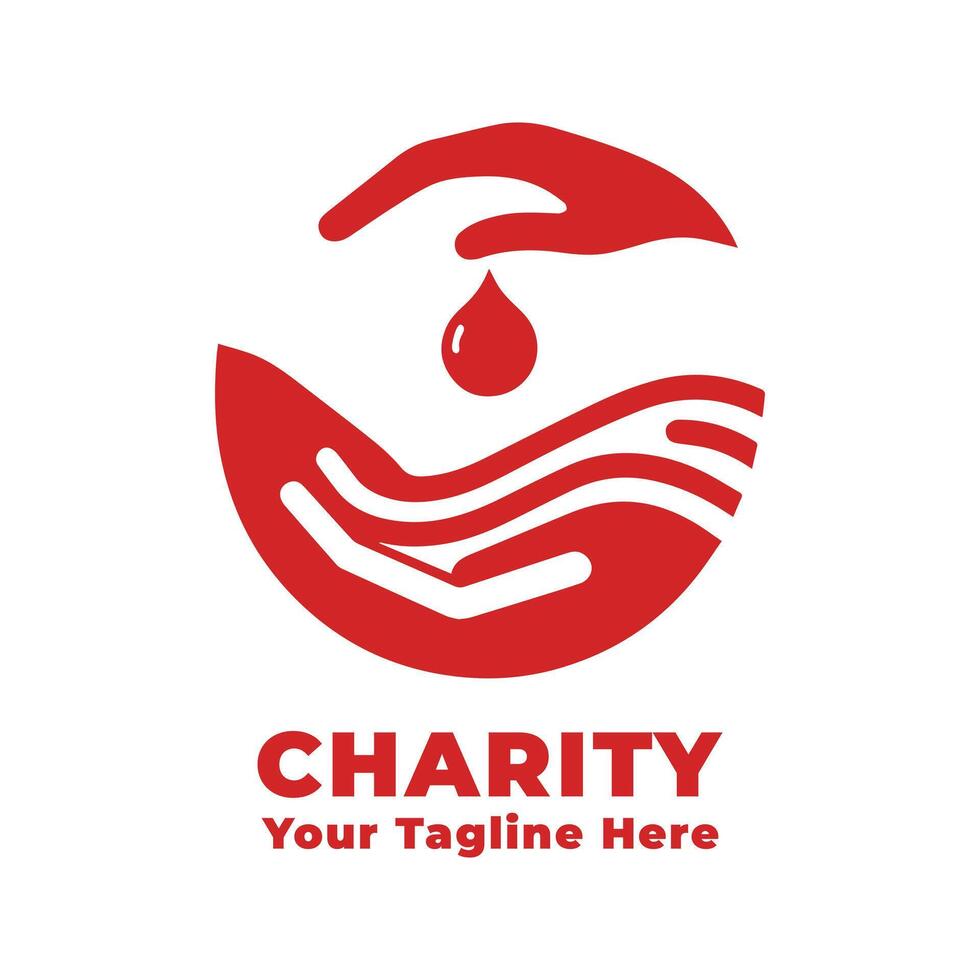 Charity Logo Simple Illustration Silhouette vector