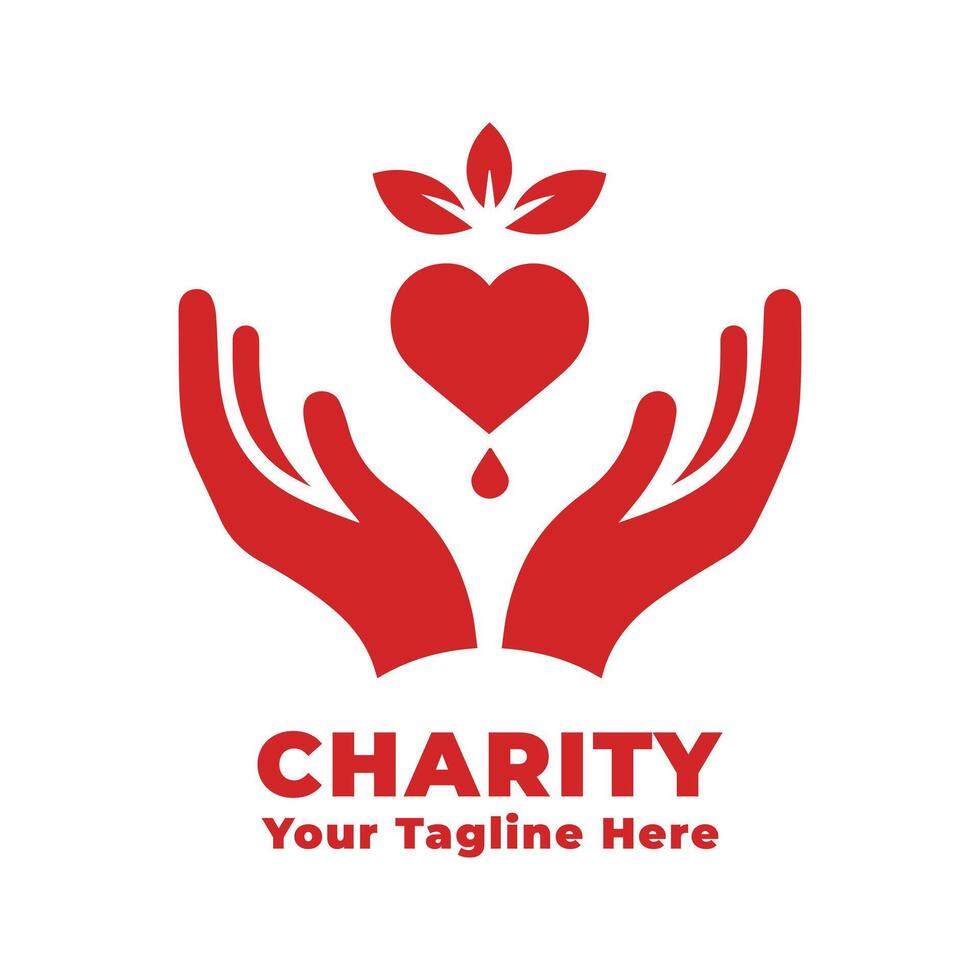 Design Simple Charity Logo Illustration vector