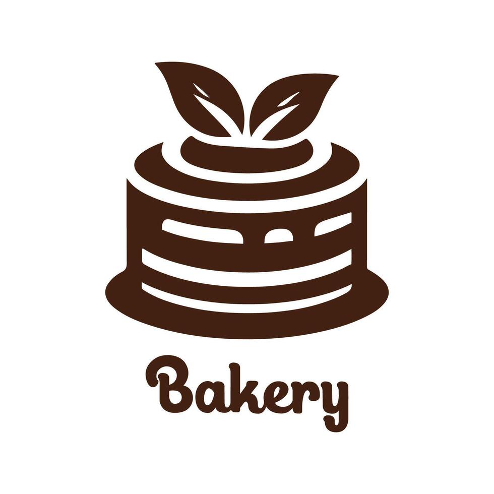 Simple Bakery Logo Illustration With Flat Background vector