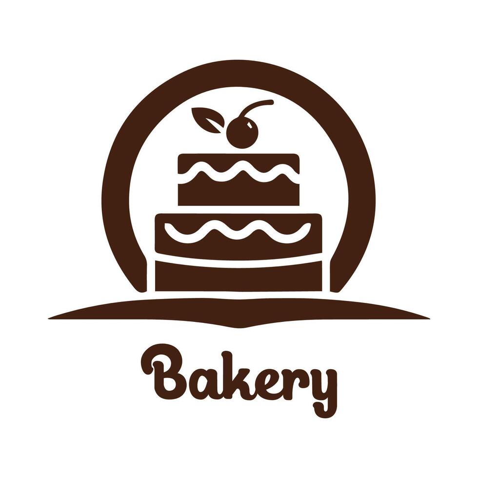 Simple Bakery Logo Design With Flat Background vector