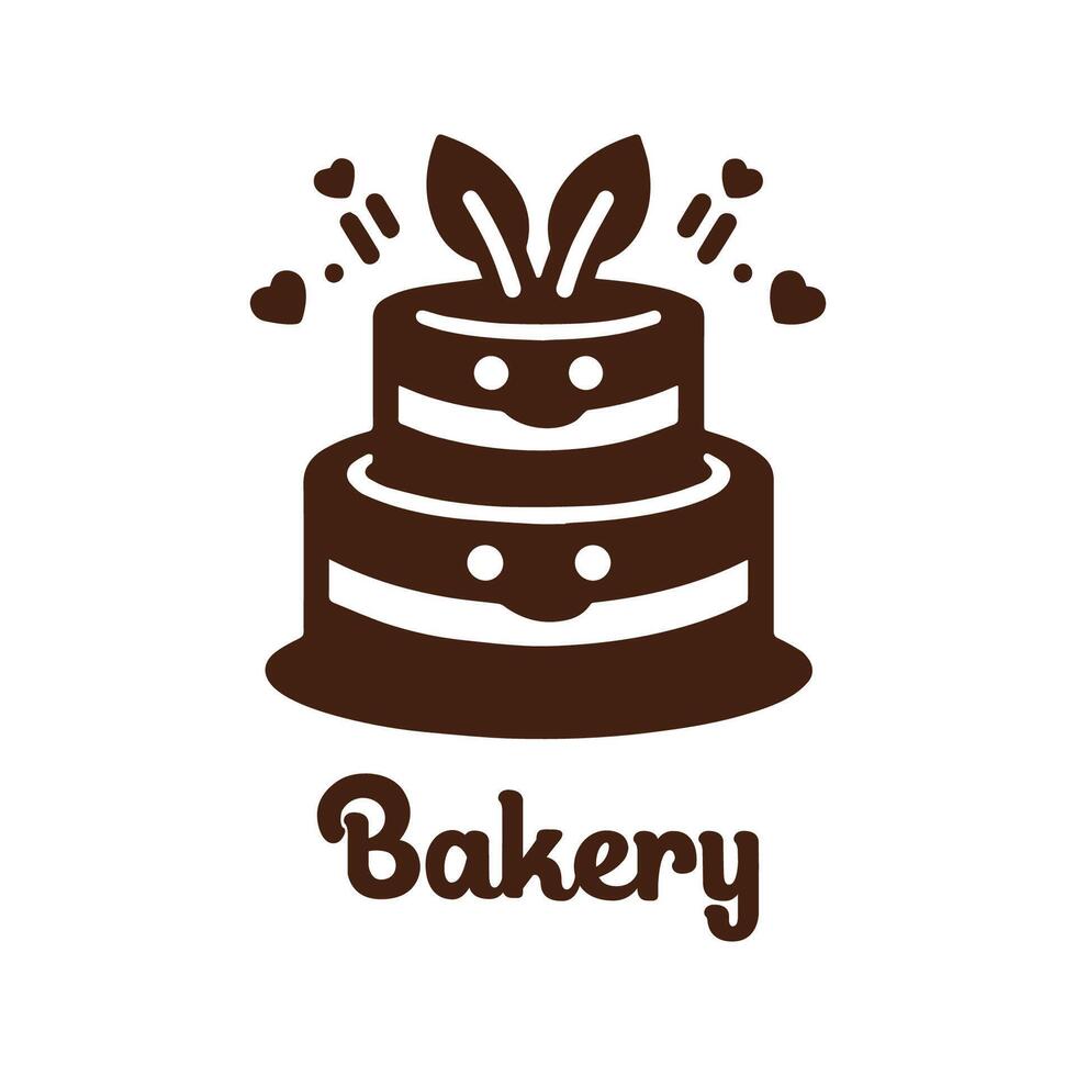 Simple Bakery Logo Illustration With Brown Concept vector