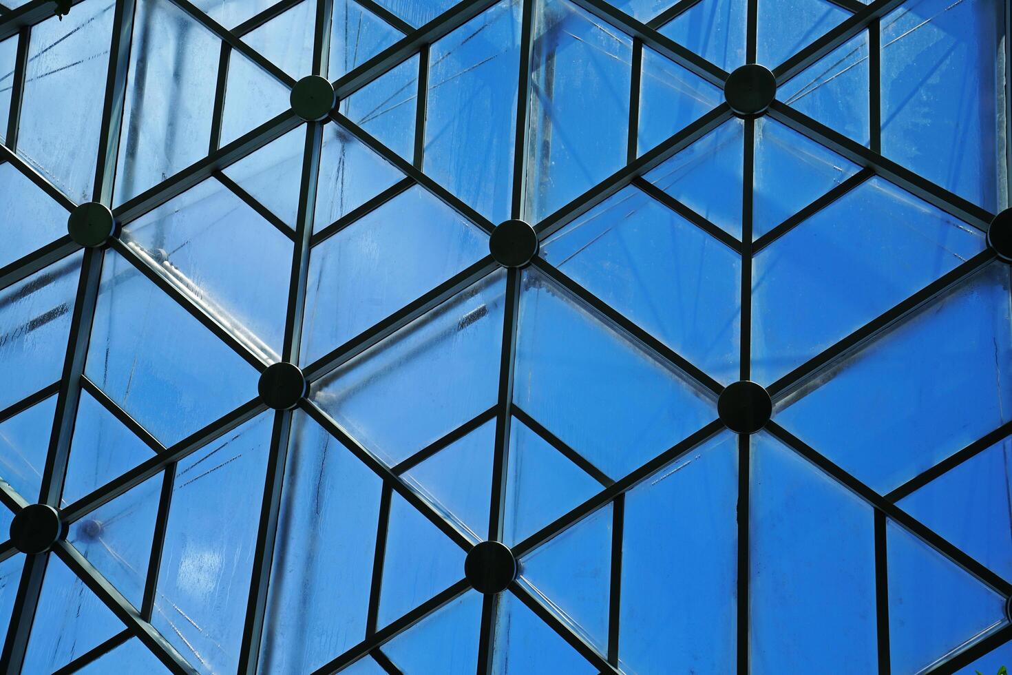 Interior architecture and ceiling roof design of Climatron geodesic conservatory dome at 'MISSOURI BOTANICAL GARDEN'- Saint Louis town, MO photo