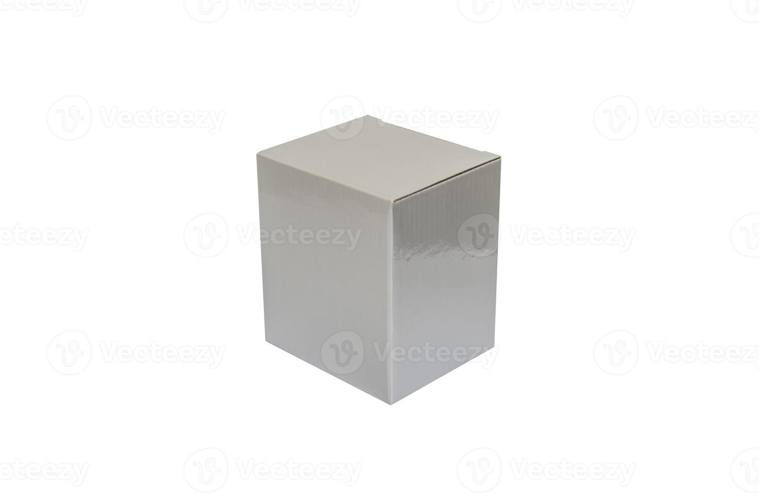 Silver box isolate in studio photo