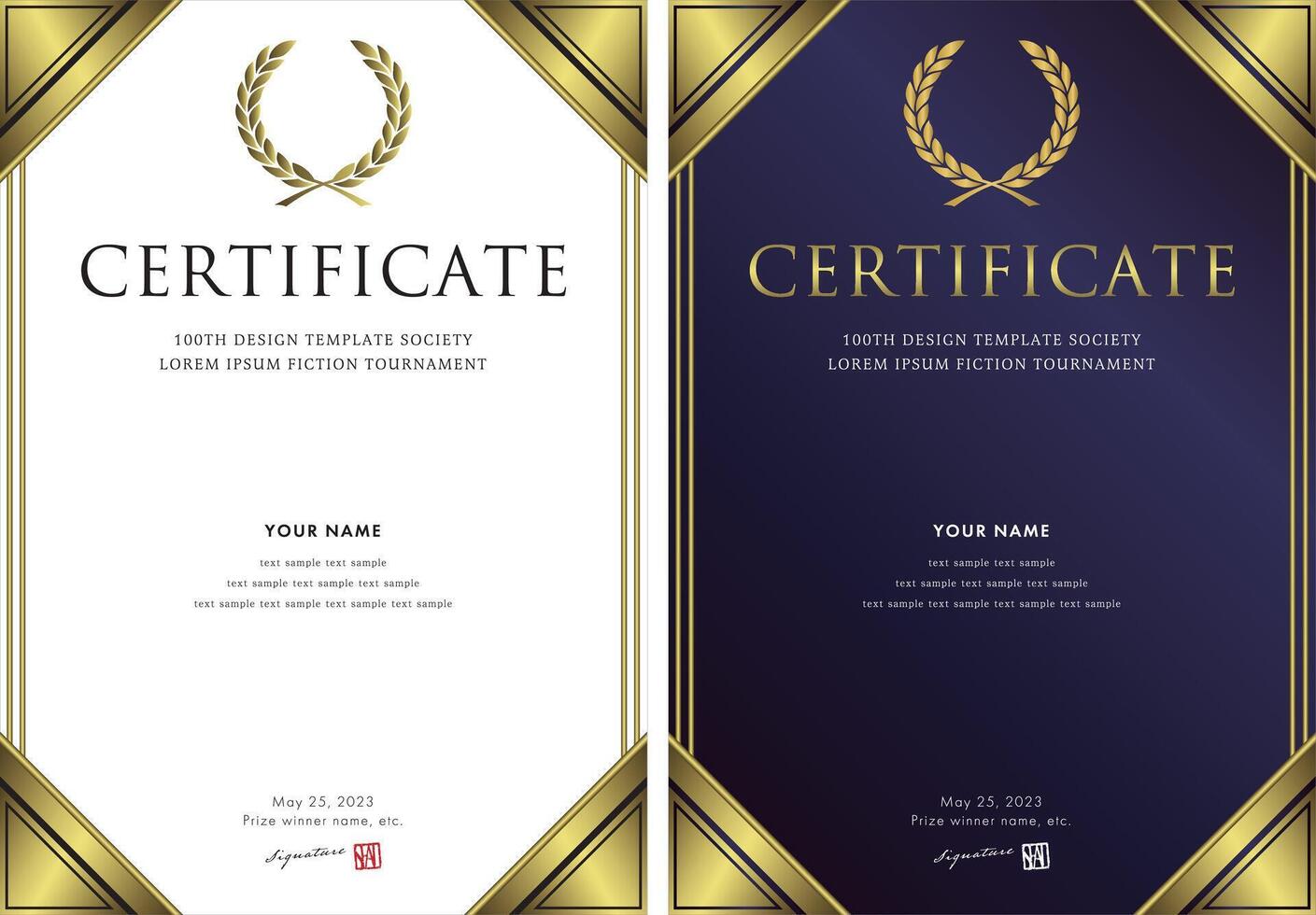Vertical design template for awards, invitations, awards type165 vector