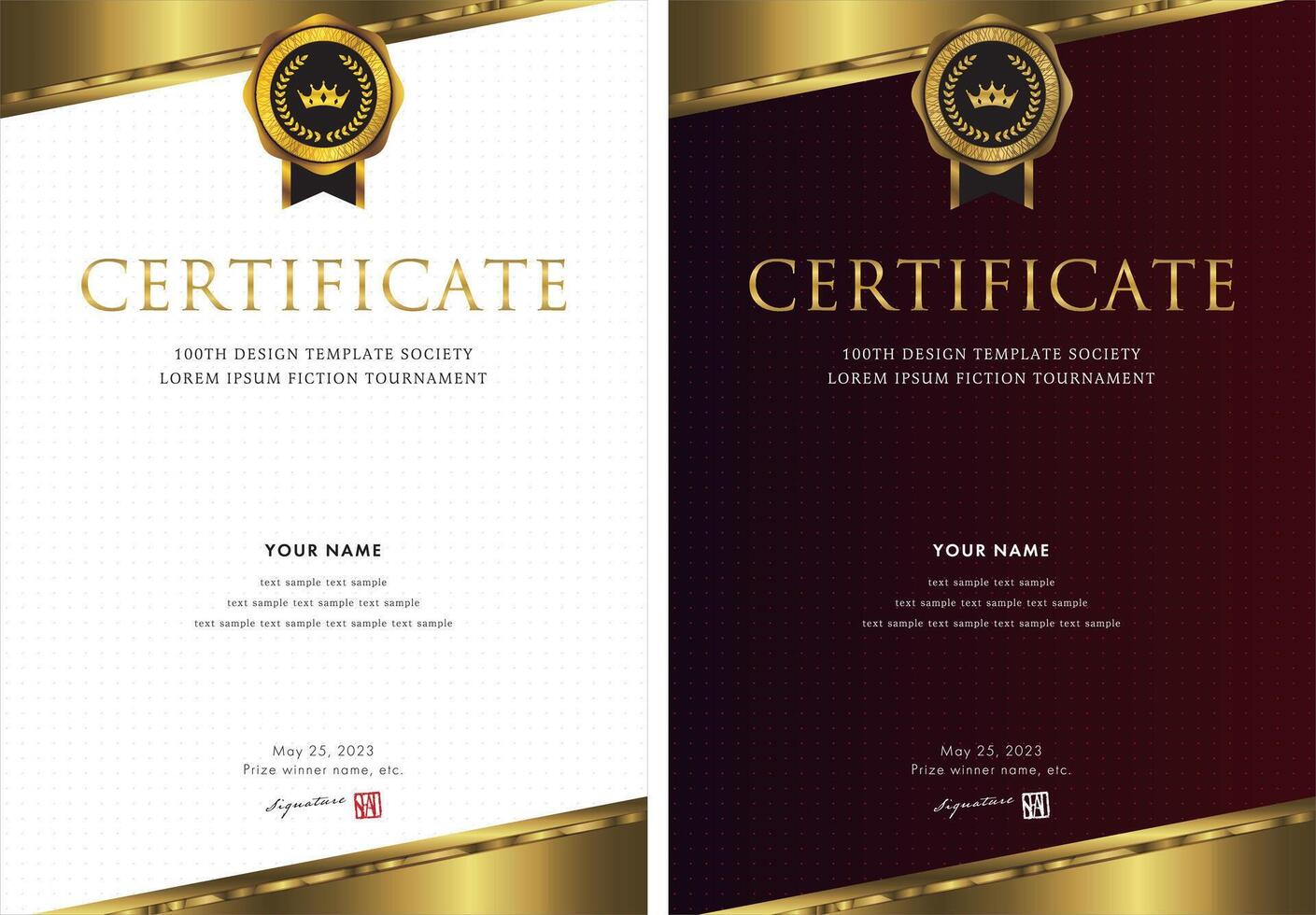 Vertical design template for awards, invitations, awards type159 vector