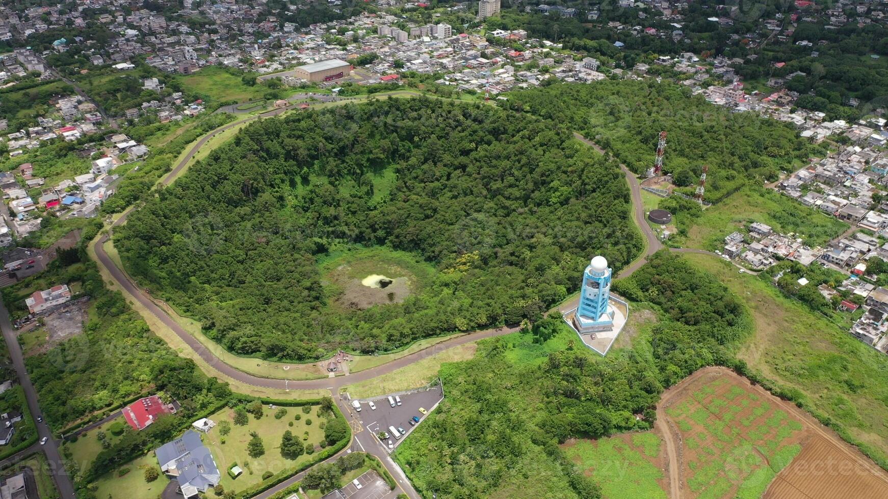 Beautiful nature in old volcano of Mauritius island photo