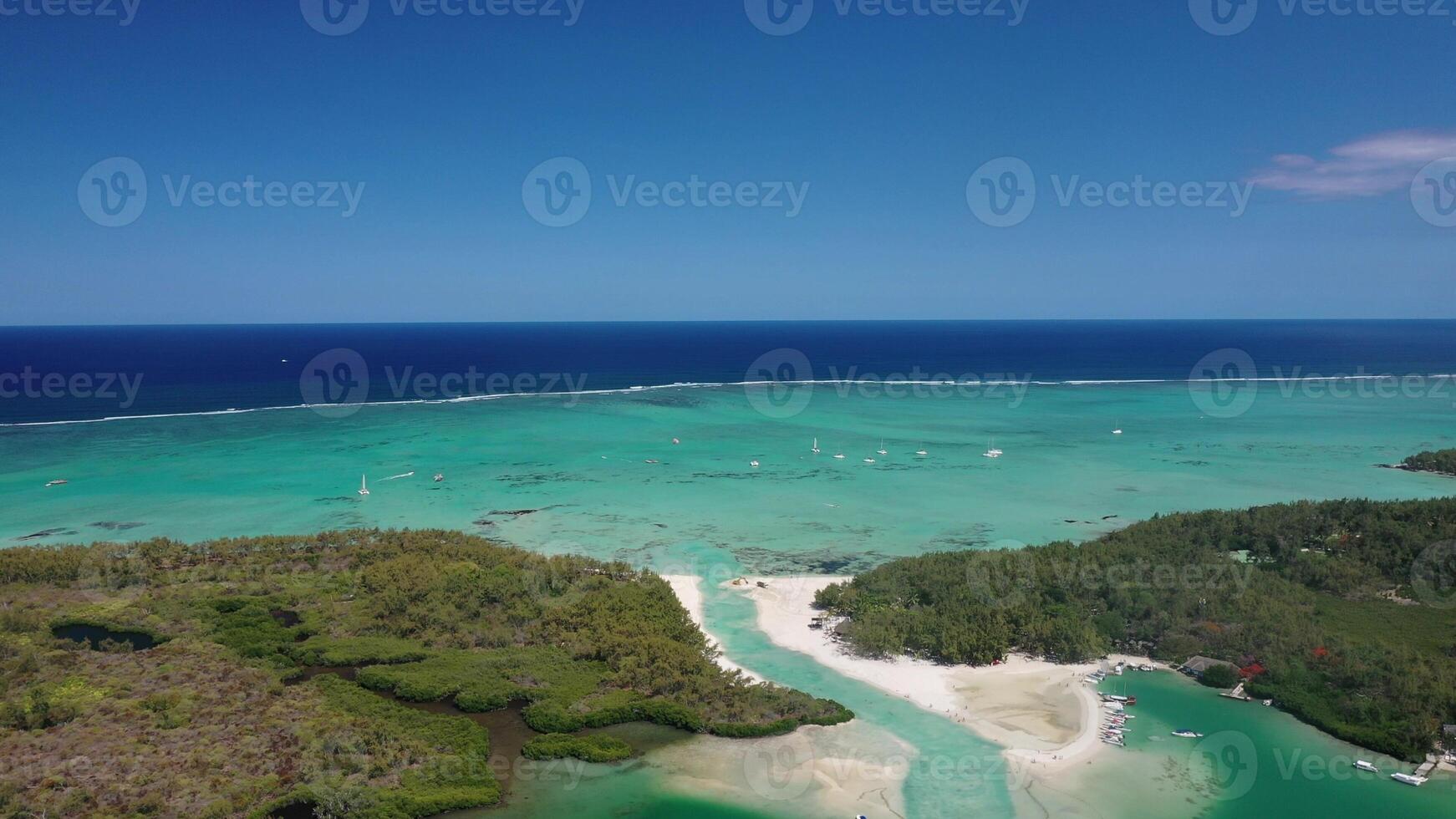 The island of Ile-AUX-Cerfs is located on the East coast of Mauritius.a beautiful piece of land that is part of Mauritius photo