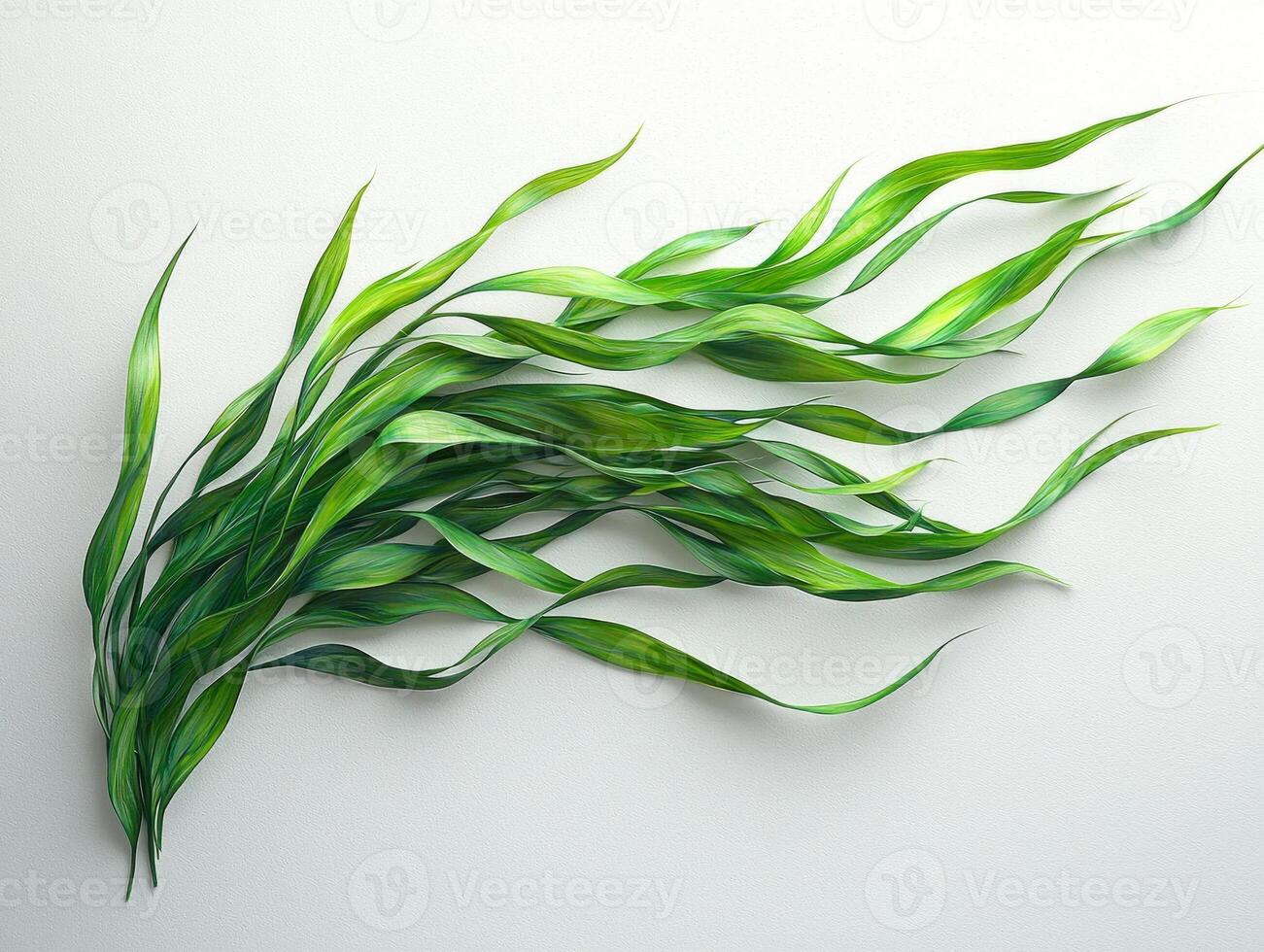 composition showcases Halophila ovalis delicate light green oval leaves connected slender rhizomes emphasizing beauty seagrass high definition detail. photo