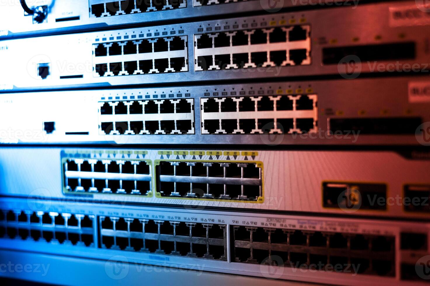 Core switch technology in network room place photo