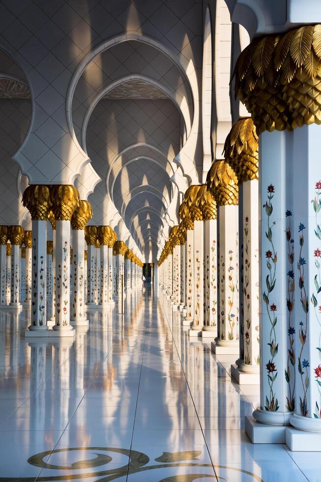 Sheikh Zayed White Mosque in Abu Dhabi, UAE photo