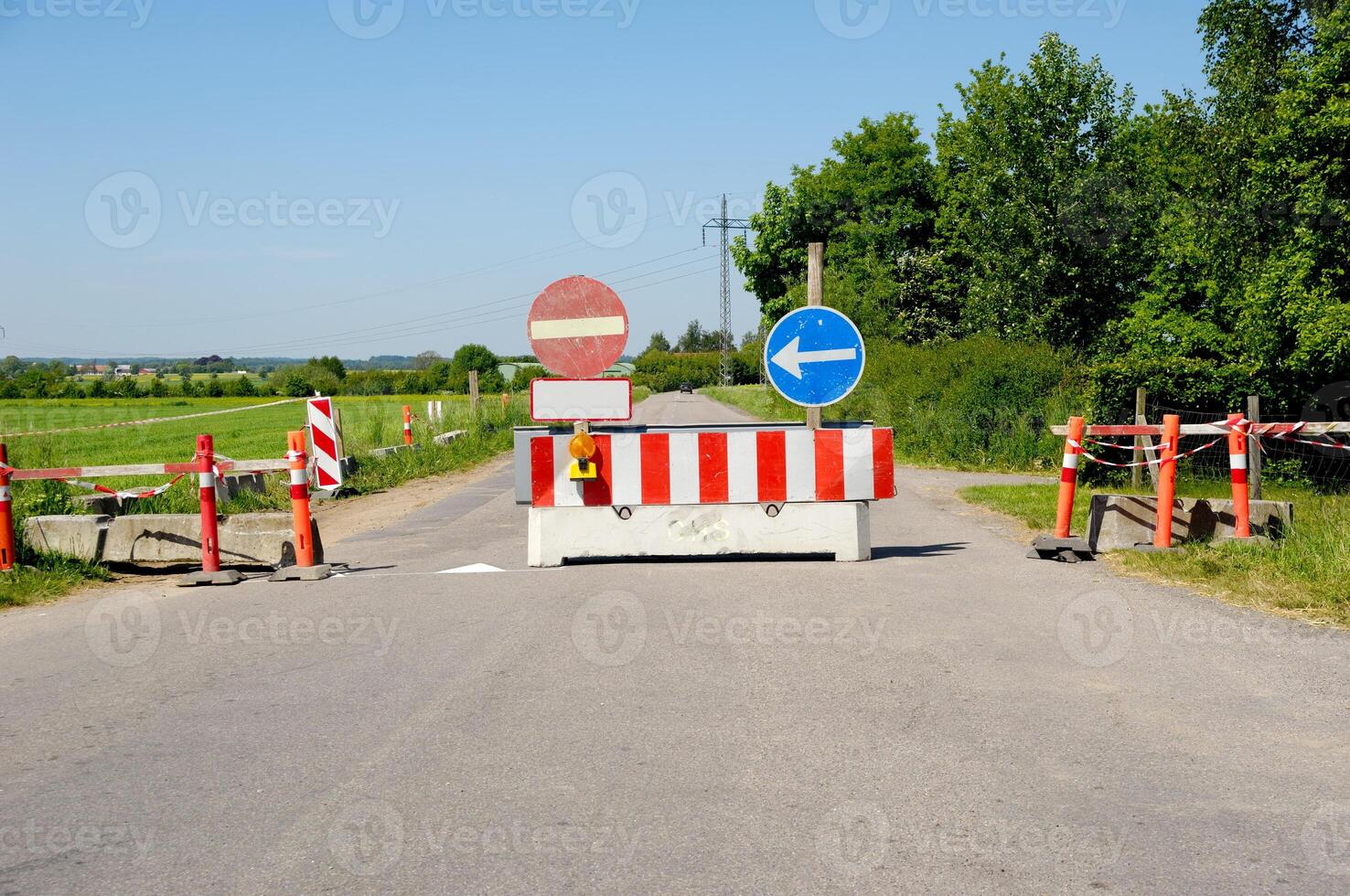 a Road block photo