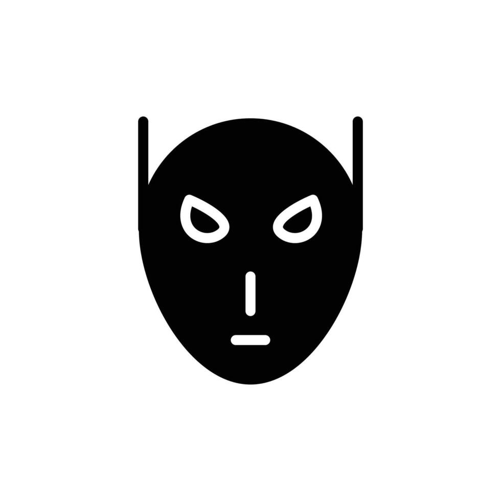 alien icon solid style vector