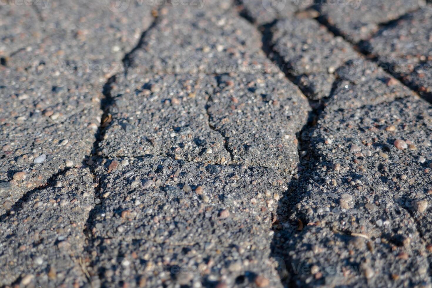 Macro photography of asphalt road texture close up photo