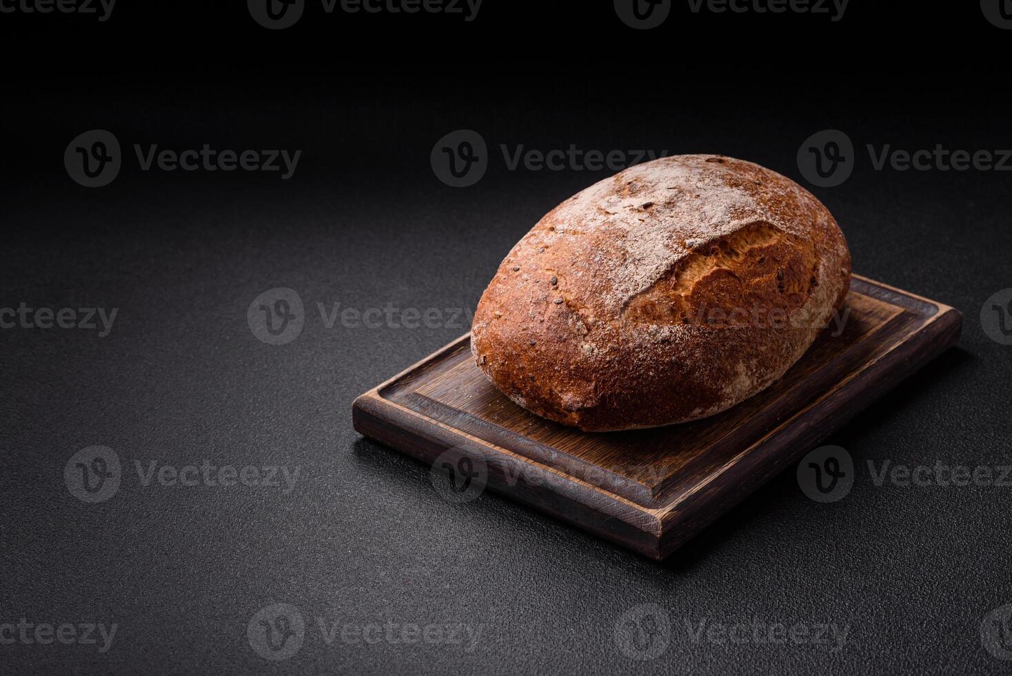 Brown bread with seeds and grains for sandwiches photo
