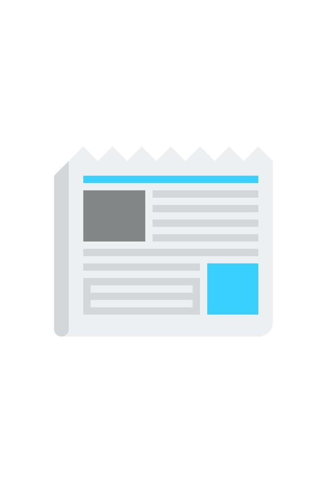 simple newspaper illustration for design. newspaper icon vector