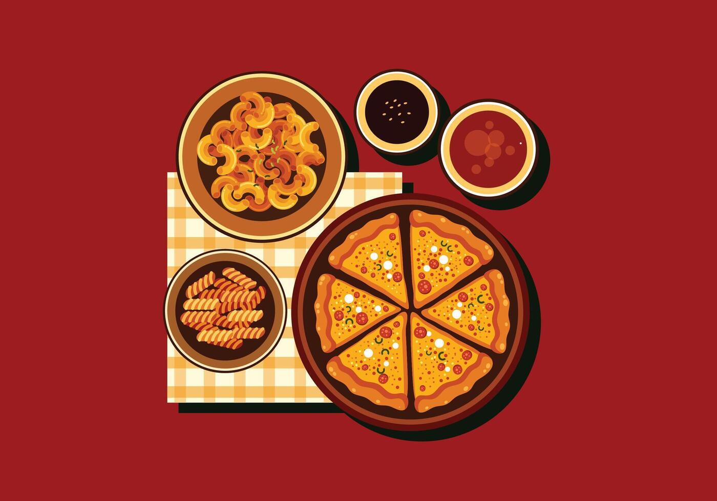 Italian Food Illustration vector