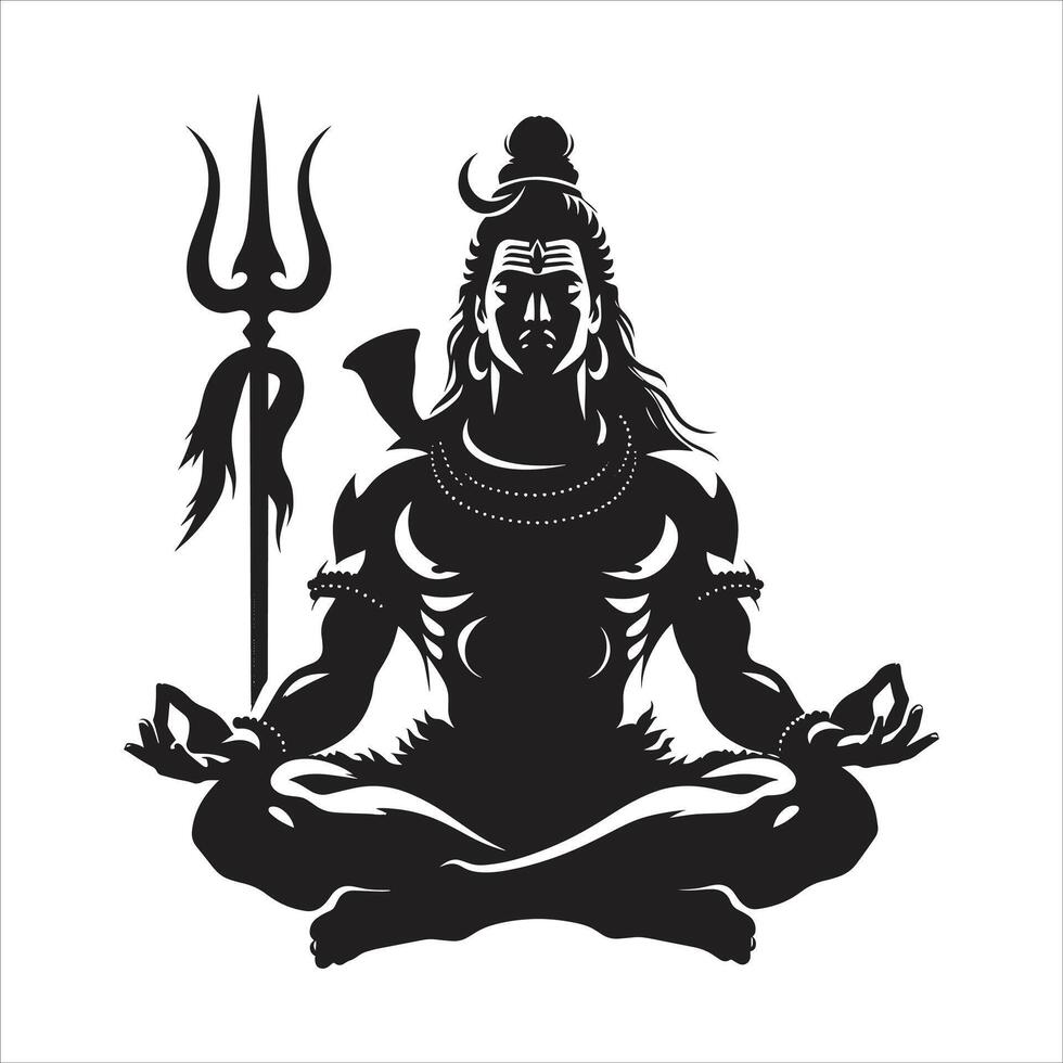 Lord Mahadev, Shiv Shankar, Mahakaal, Lord Shiva Maha Shivaratri Illustration vector