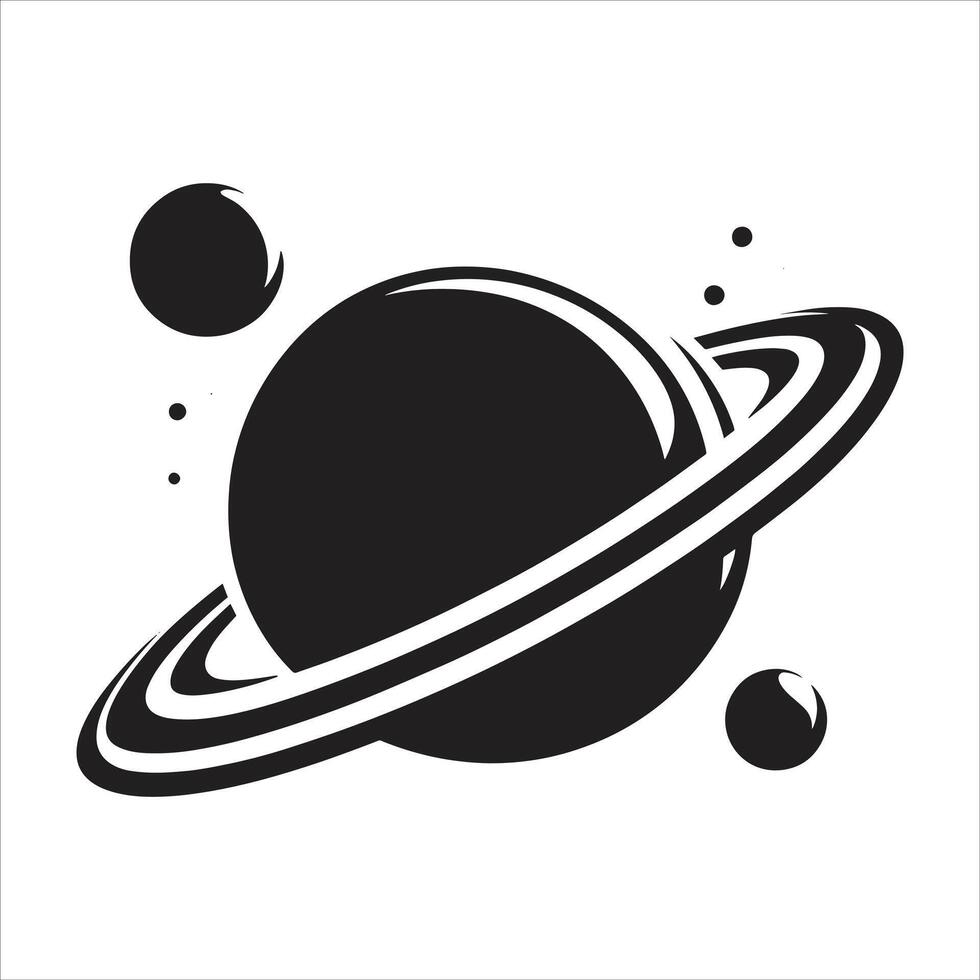 Saturn Planet, Planet Globe With Ring In Outer Space vector