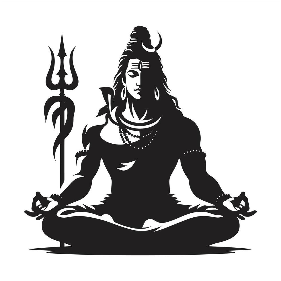 Maha Shivratri Illustration Of Shiva For Shivaratri vector