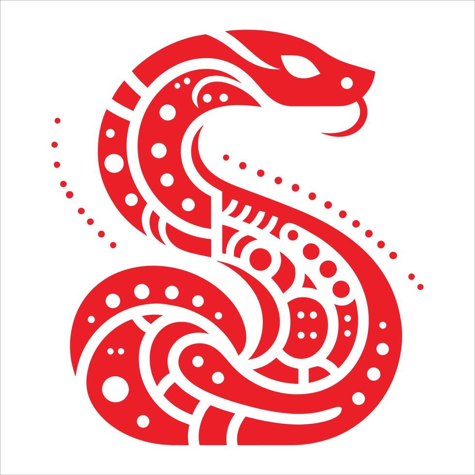 Happy Chinese New Year 2025, Zodiac Sign Year of The Snake vector