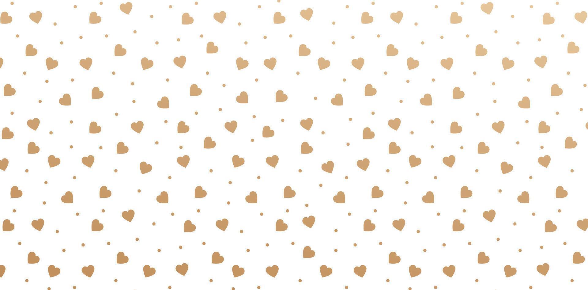 Seamless patterned abstract love hearts golden colors isolated white backgrounds for knitted fabric textured, fabric printing, birthday invitations covers, wraps paper, covering books, patterned fills vector