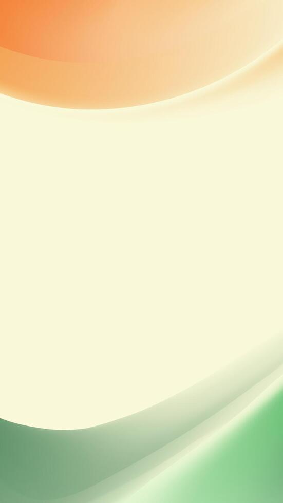 Abstract Green Orange Minimalist Curved Background vector