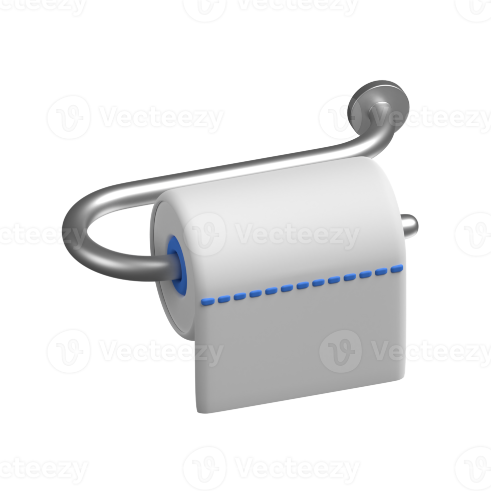 Toilet Tissue in 3d illustration png