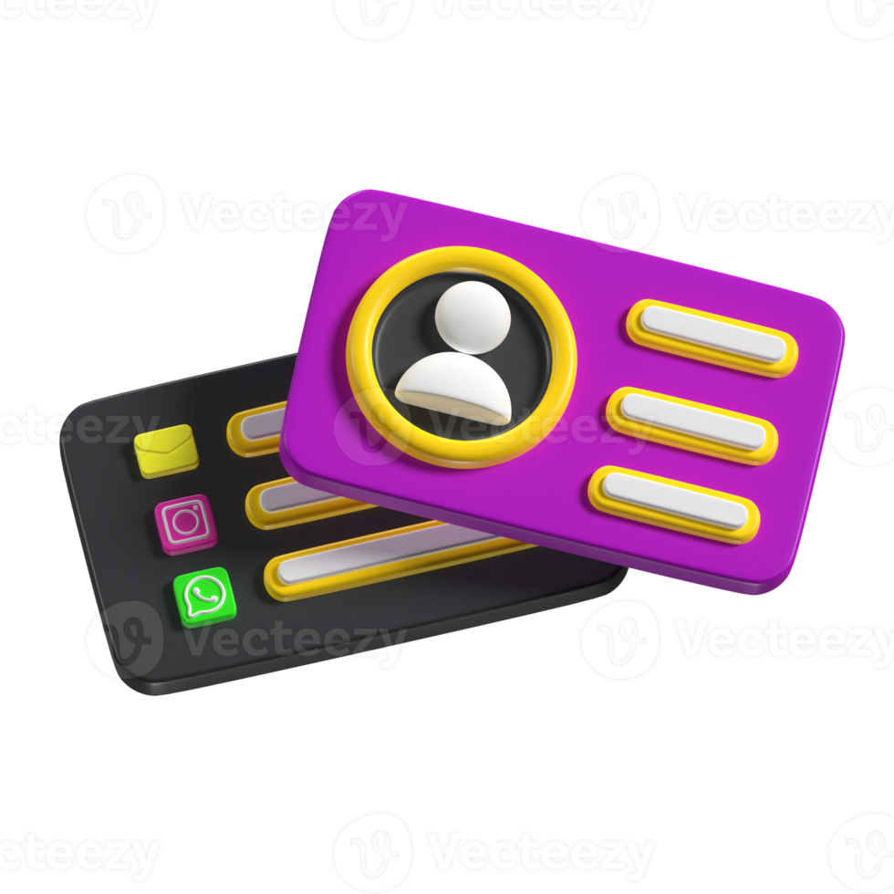 Business Card in 3d Illustration png