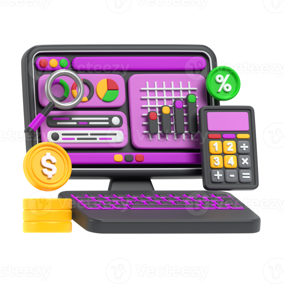 Business Analyst in 3d Illustration png