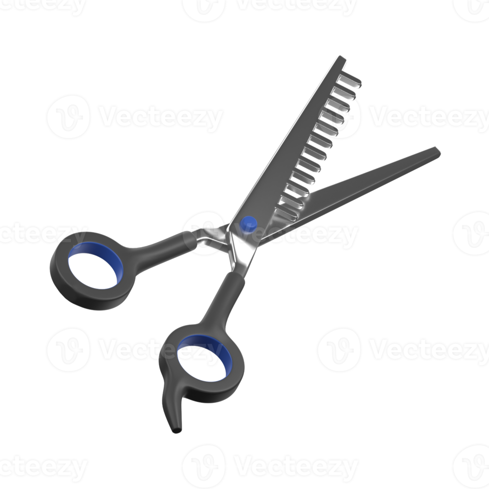 Hair Scissors In 3d Illustration png