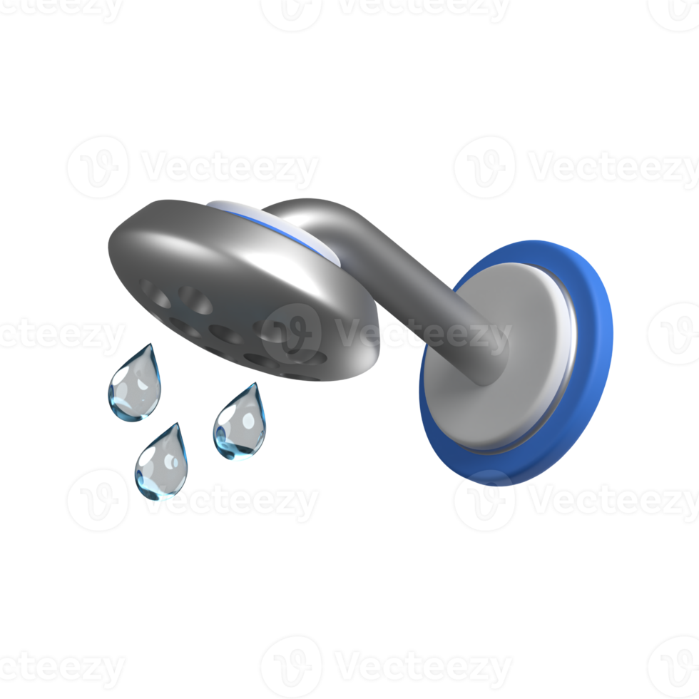 Shower in 3d illustration png