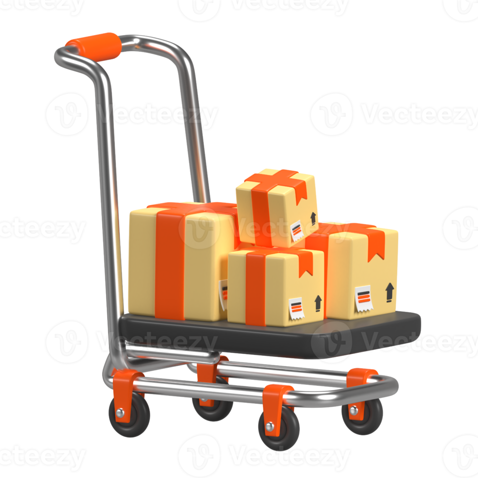 Logistic Dolly In 3d Illustration png
