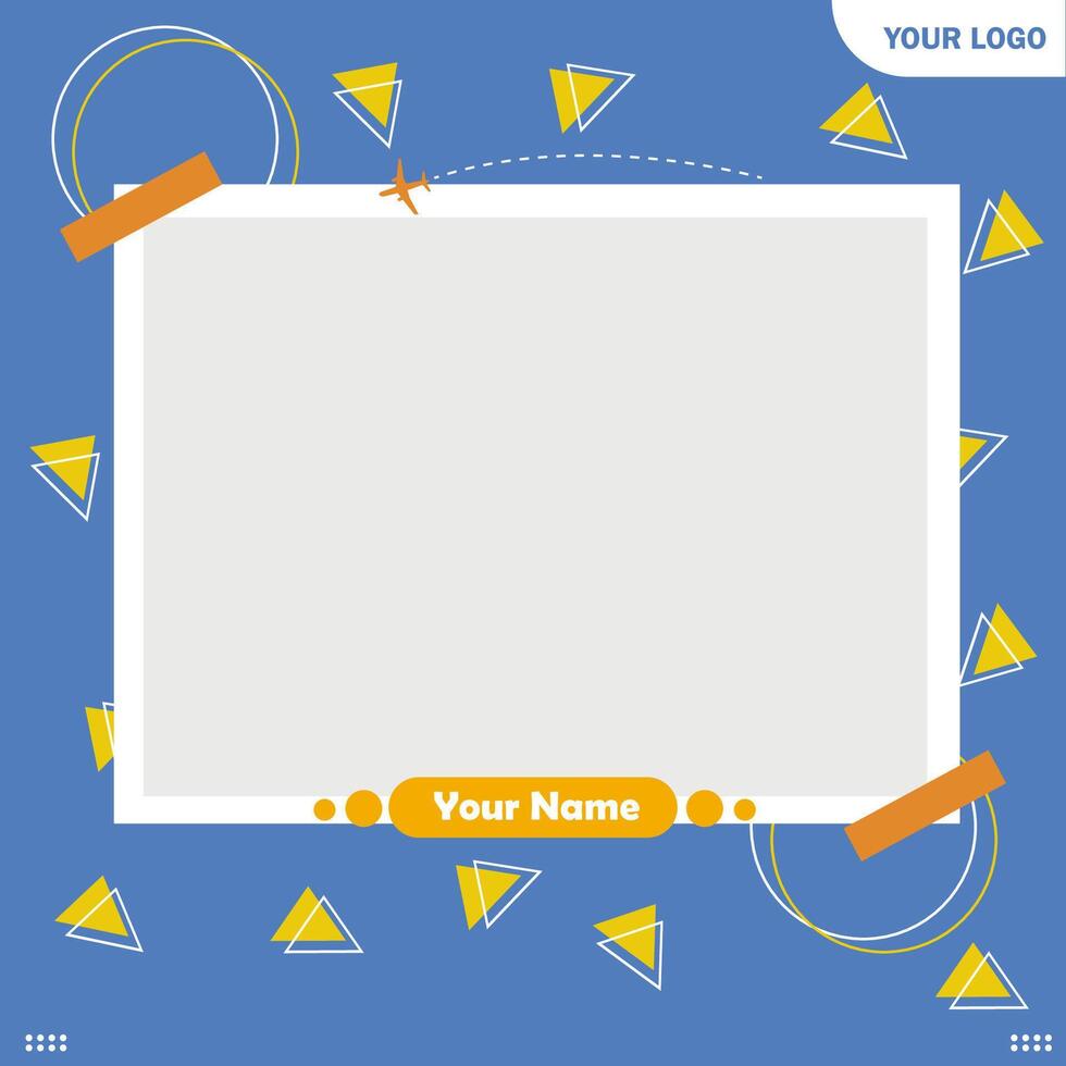 photo frame templates for young children with attractive frames vector