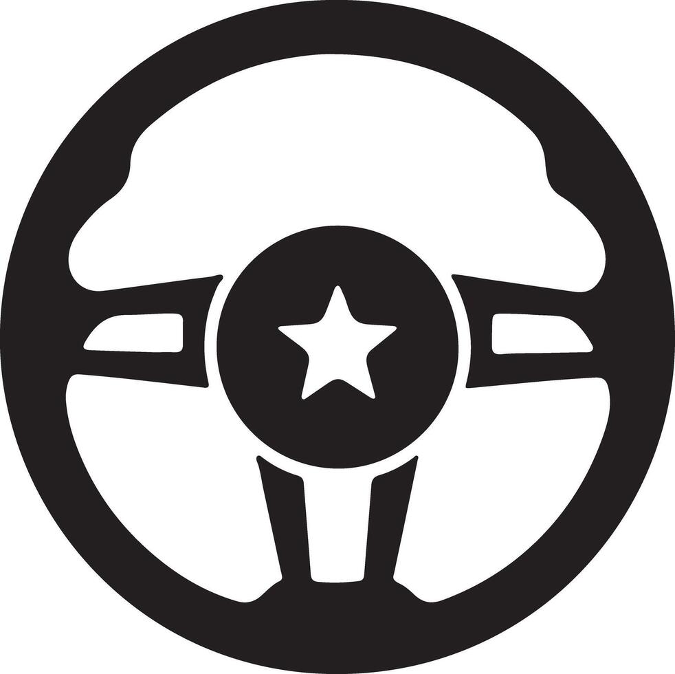 Vehicle Steering Wheel Outline vector