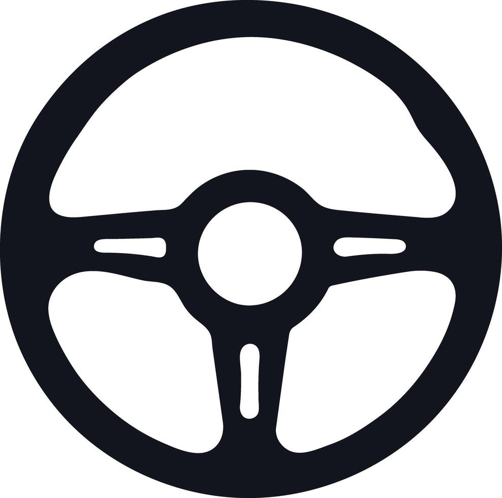 Steering Wheel Icon - Graphic vector