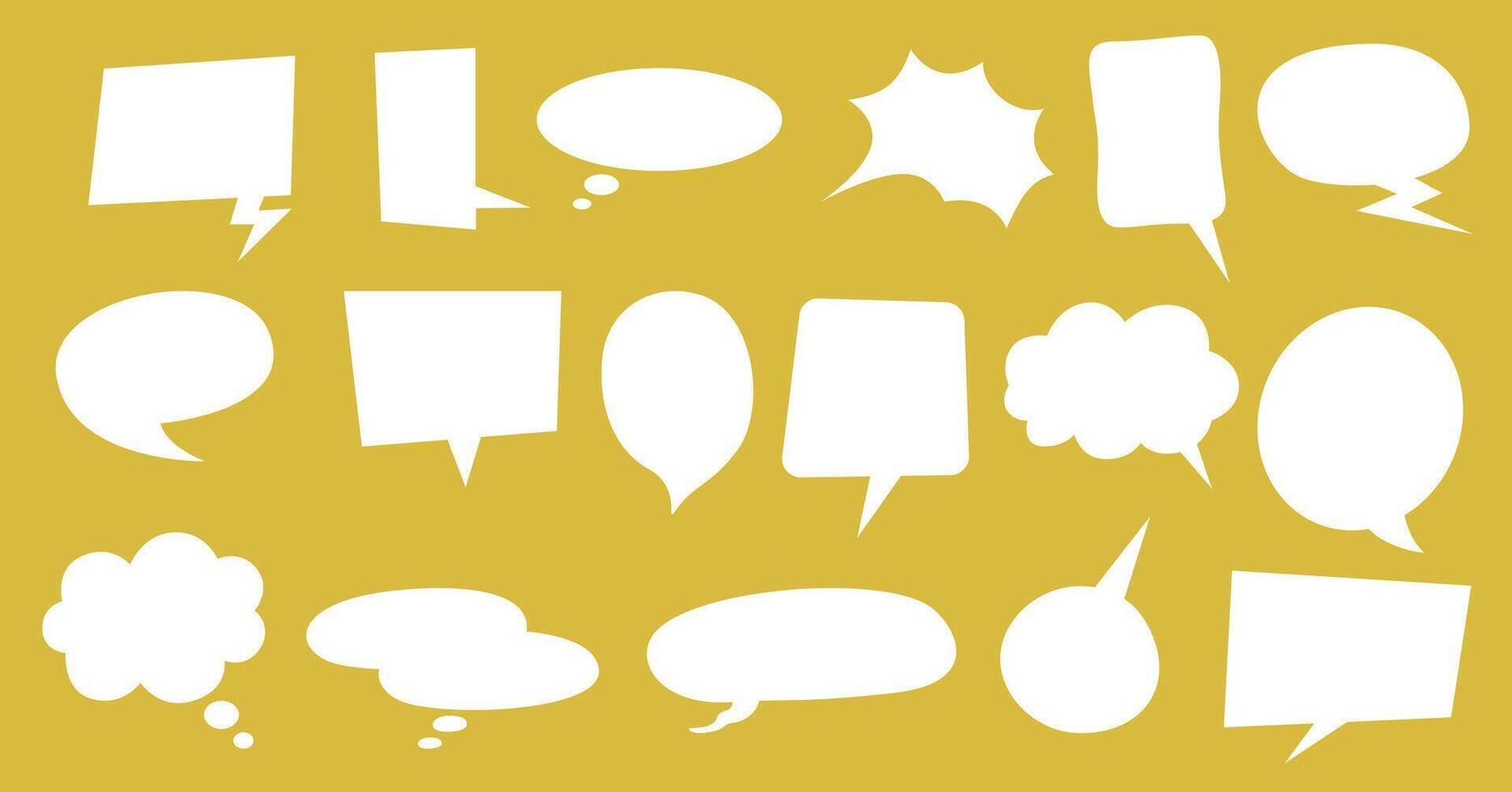 Blank speech bubbles, chatting box, message box for poster, comics text vector