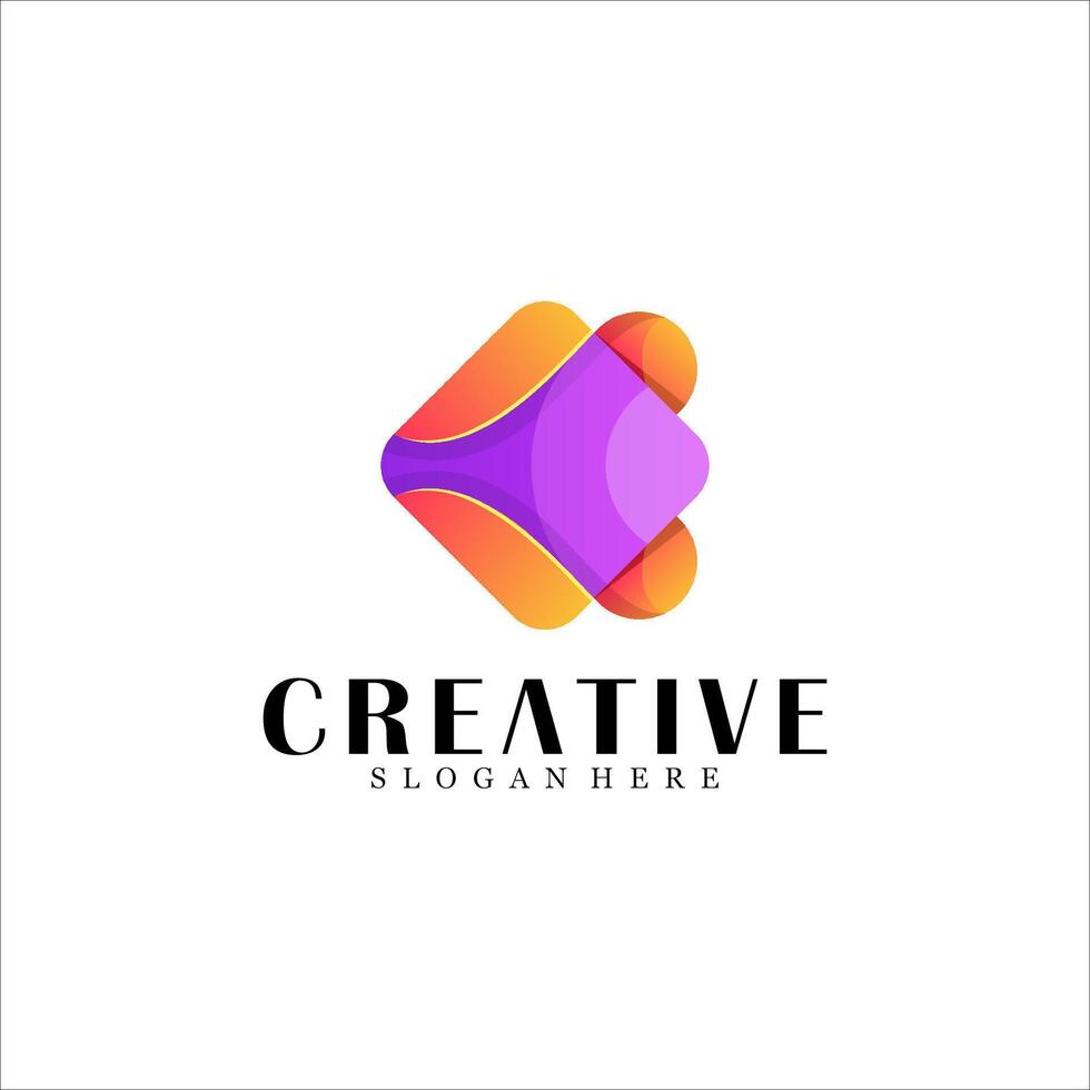 Abstract square logo design vector
