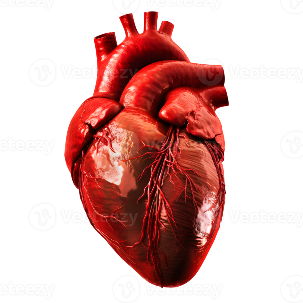 Detailed 3D Anatomical Human Heart Model png