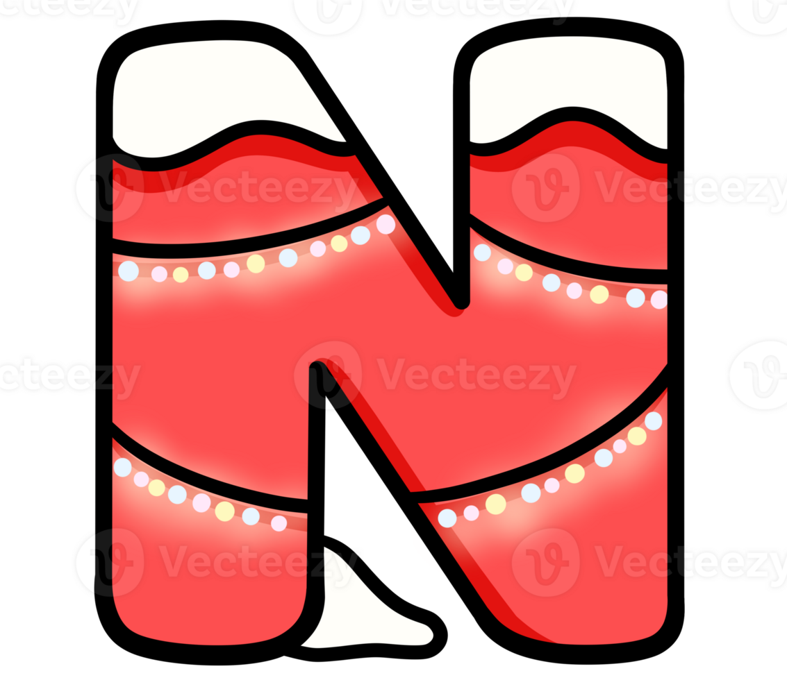 Chrismas N alphabet Clipart Chrismas Clipart images Chrismas Doodle Letters Chrismas decoration png