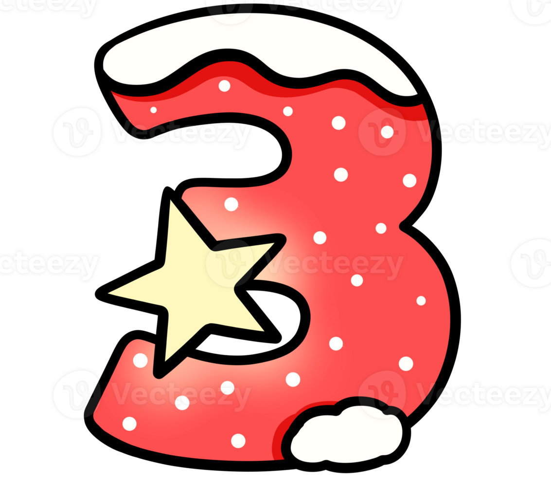 Chrismas Number 3 Clipart Chrismas Clipart images Chrismas Doodle Letters Chrismas decoration png
