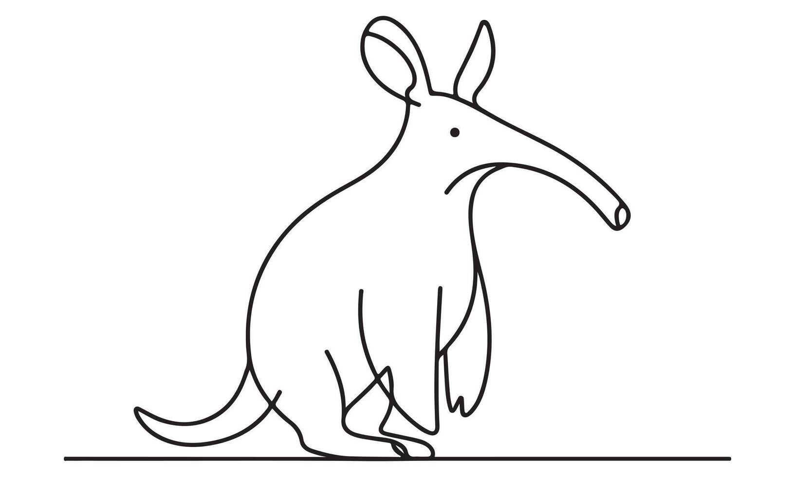 A drawing of an animal with long ears vector