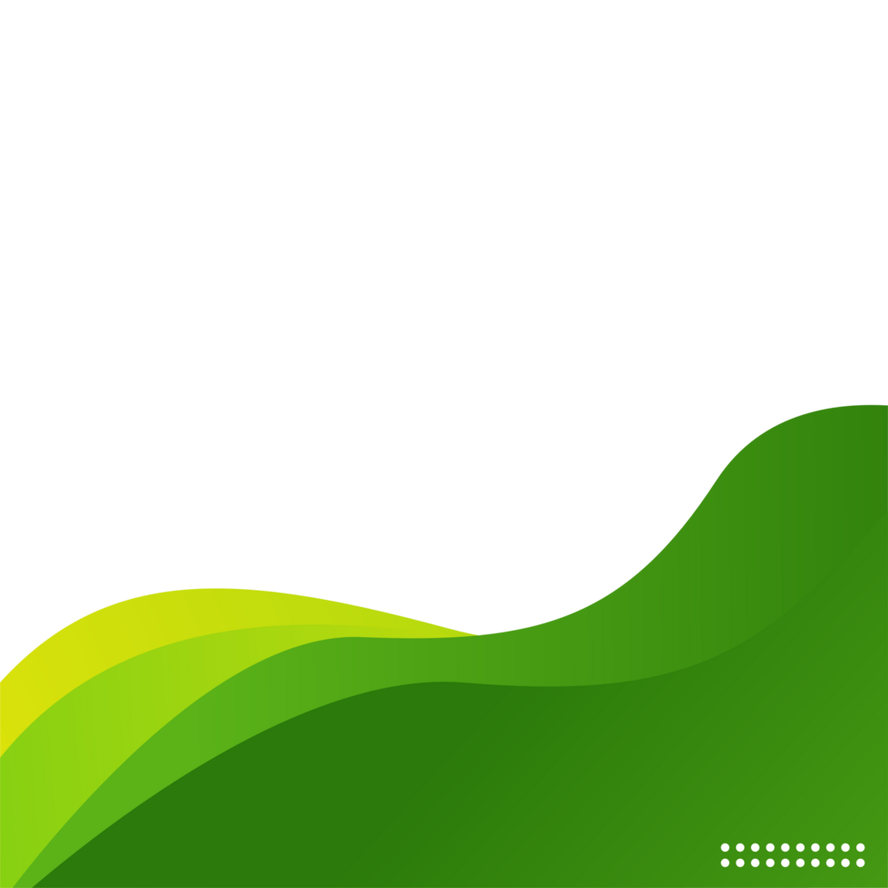 green wave template design png
