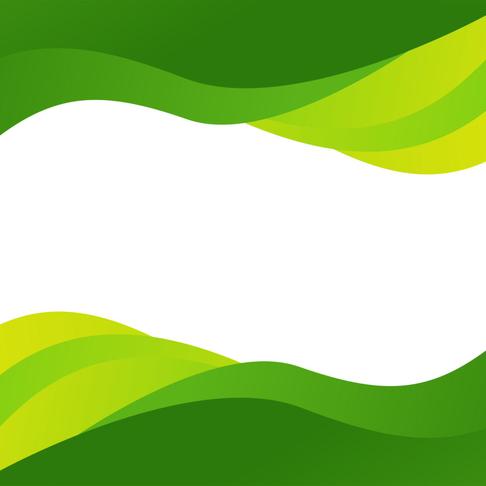 A green abstract wave png