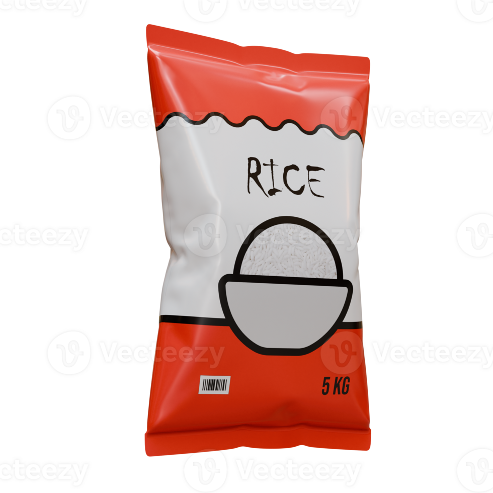 Rice 3D Design Element Side View png