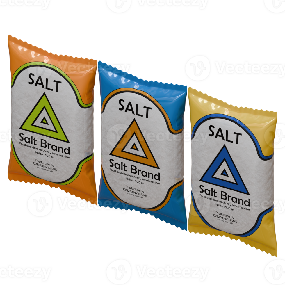 Salt 3D Design Element Isometric View In 3 Variant png