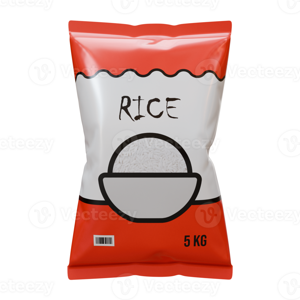 Rice 3D Design Element Front View png