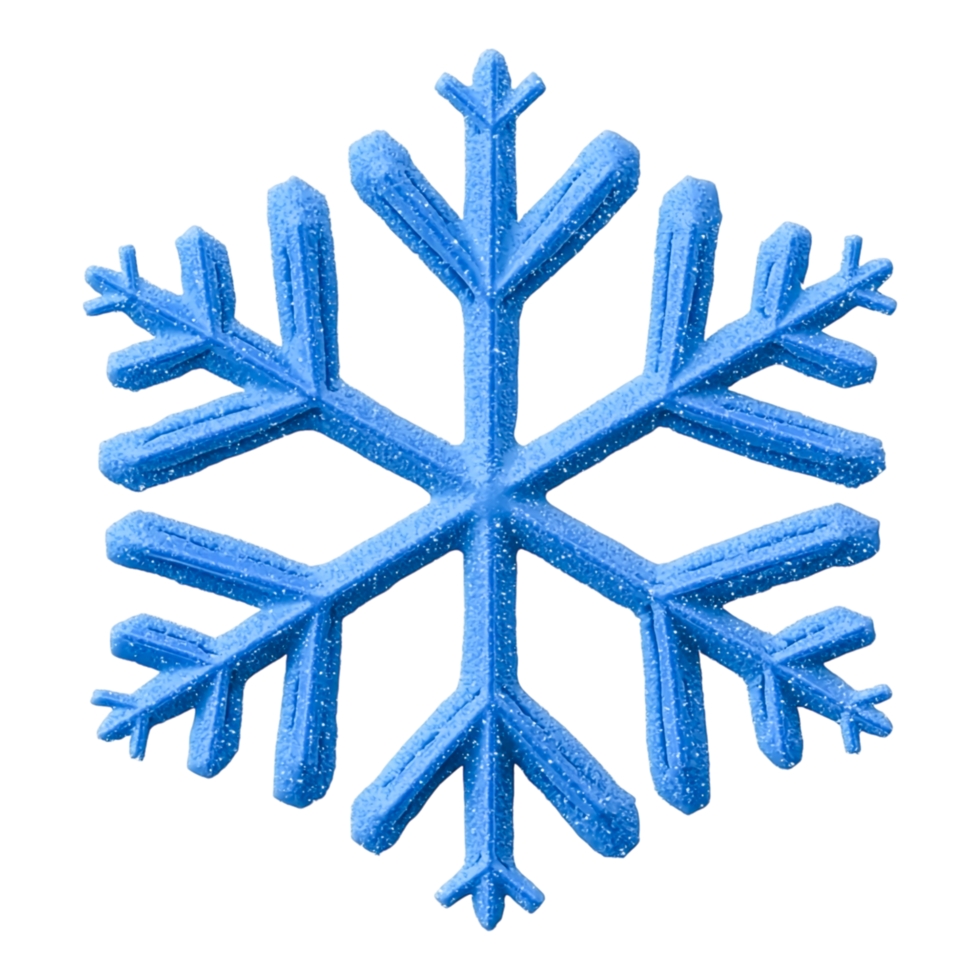 Blue Snowflake Illustration for Winter Themes png