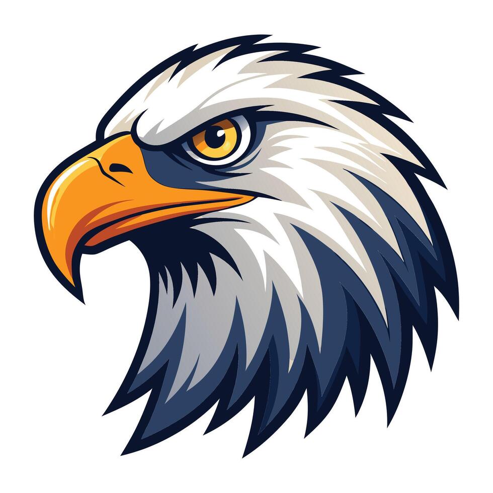 Eagle head isolated background vector