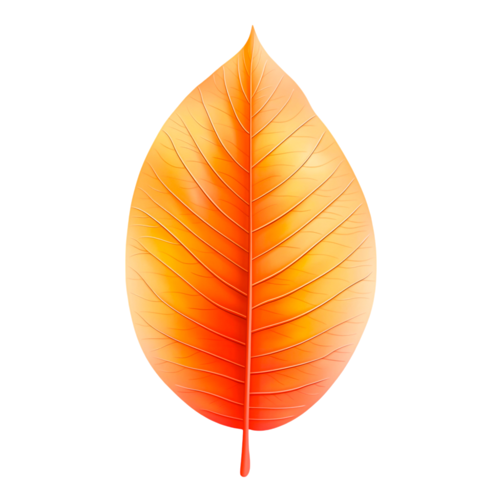Vibrant Golden Leaf Isolated png