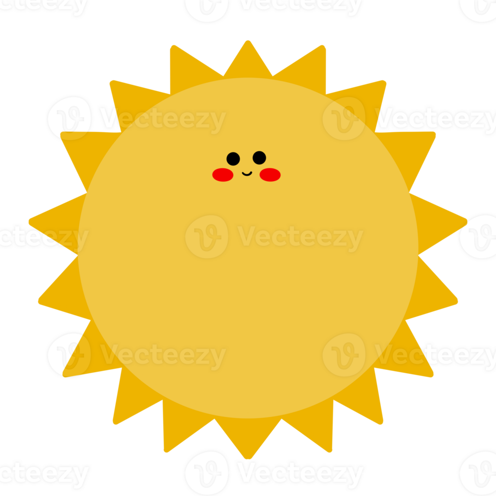 cute sun yellow png